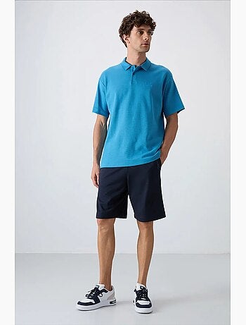 Shorts masculinos em mistura de algodão tommy