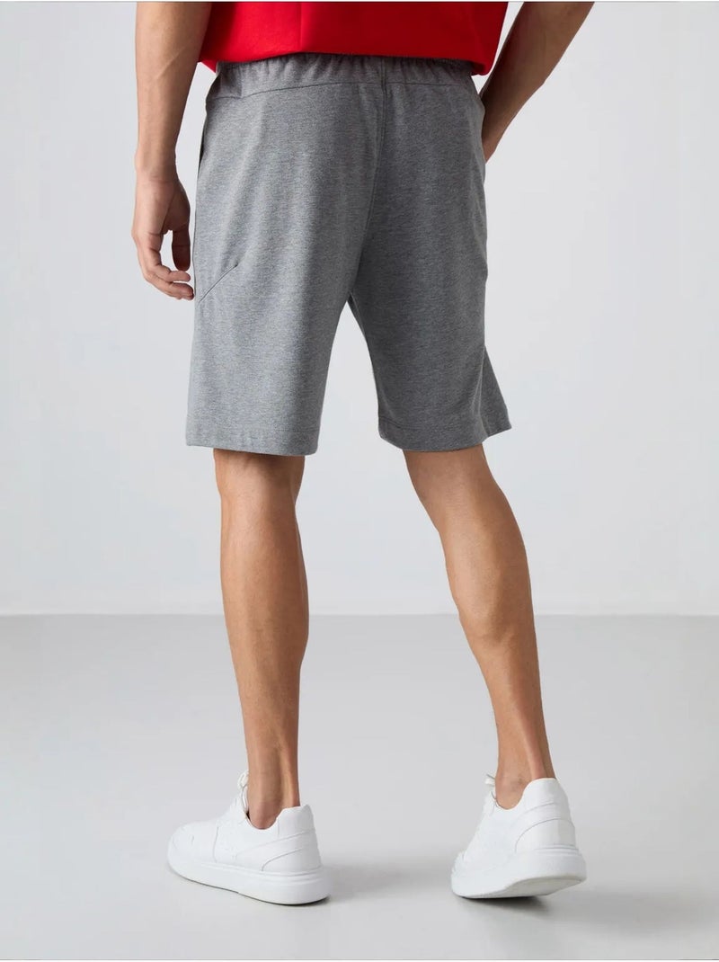 Shorts masculinos em mistura de algodão tommy Cinza - Kiabi