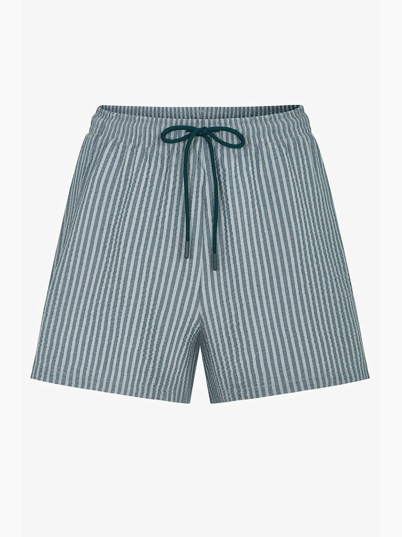 Shorts masculinos tissue às riscas penti Cinza - Kiabi