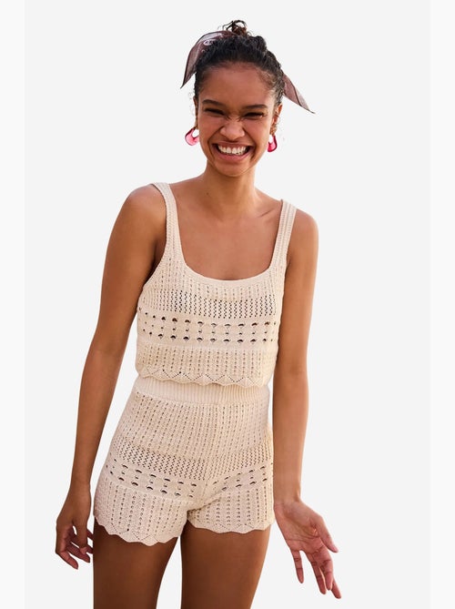 Shorts mini colette com detalhe bordado penti - Kiabi Shorts mini colette com detalhe bordado penti - Kiabi