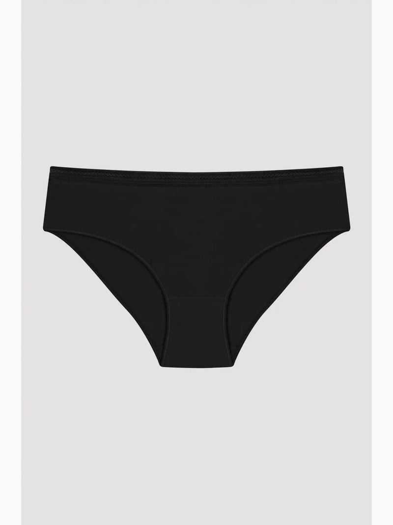 Shorty de algodão com acabamento penti Preto - Kiabi