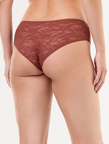 Shorty de renda bimaterial