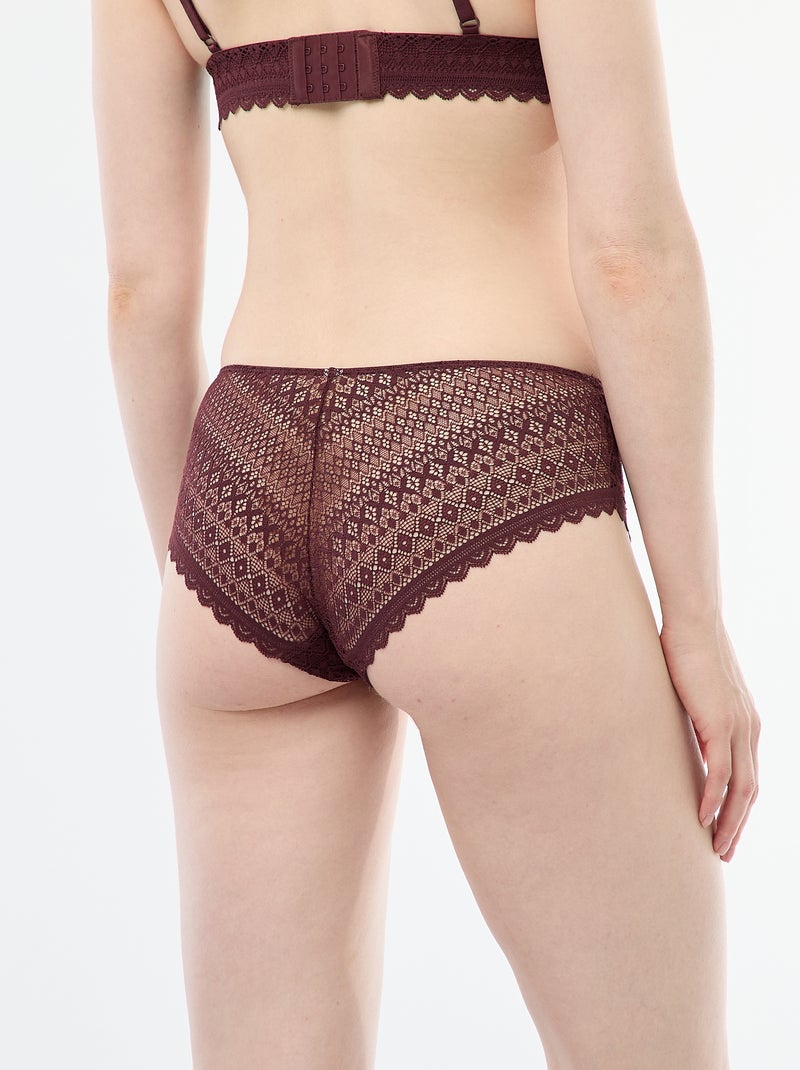 Shorty de renda Castanho - Kiabi