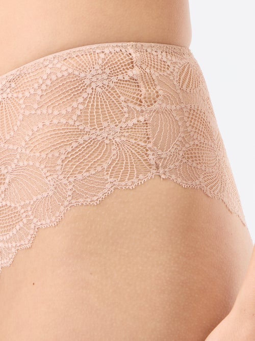 Shorty de renda transparente florida - Kiabi