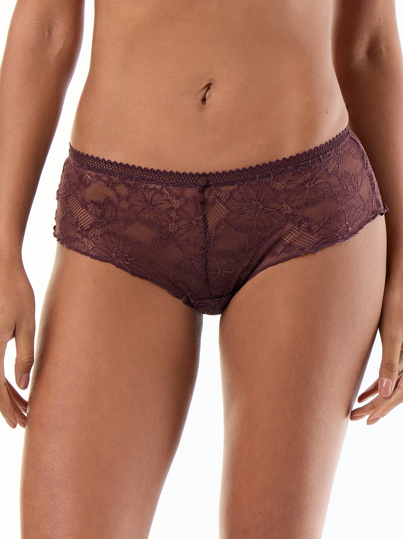 Shorty de renda Violeta - Kiabi