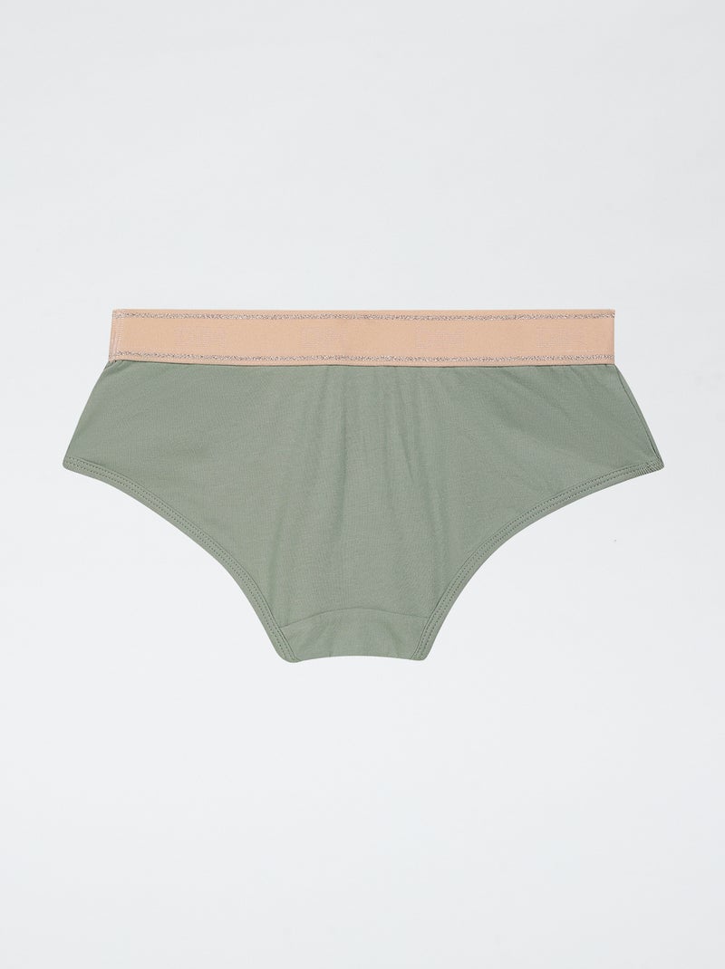 Shorty 'Dim' com elástico largo Verde - Kiabi