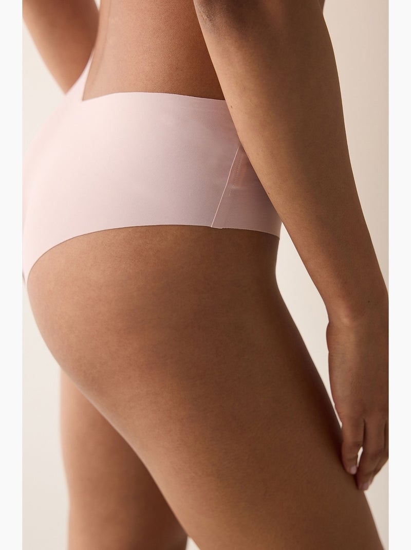 Shorty invisível de renda corte a laser em v penti Rosa doce - Kiabi