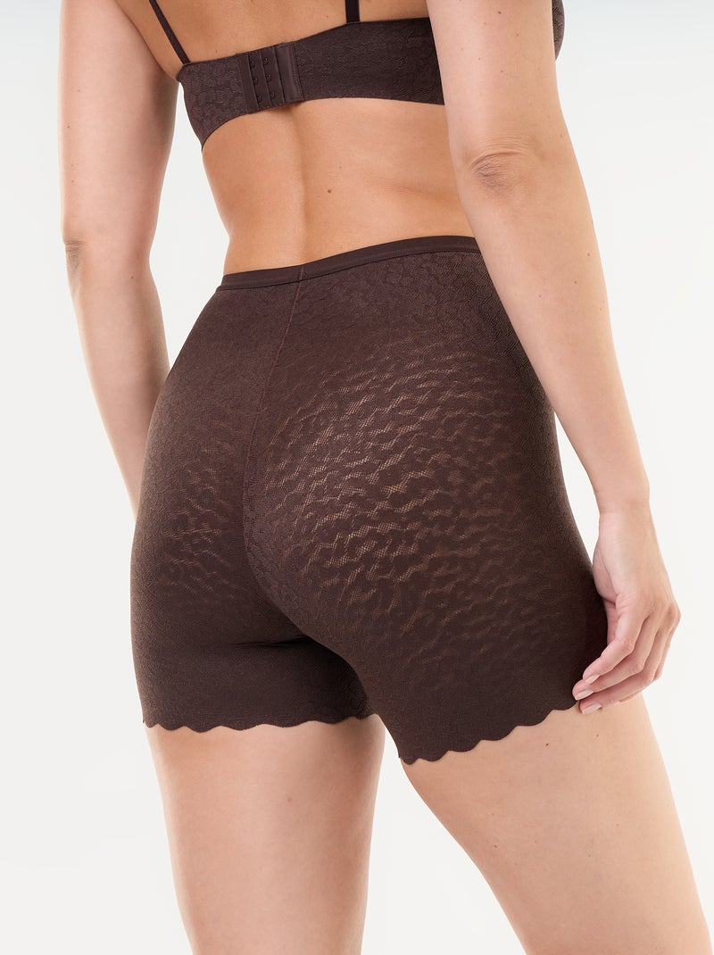 Shorty liso de renda Castanho - Kiabi