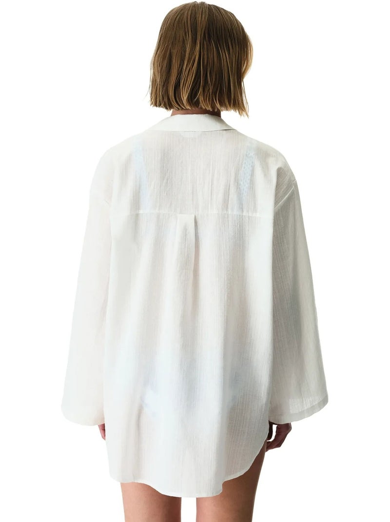 Sienna camisa de manga comprida penti Branco - Kiabi
