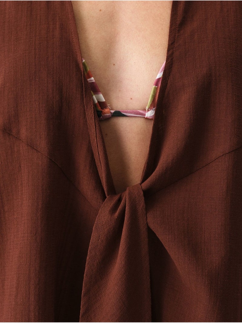 Sienna camisa de manga comprida penti Castanho - Kiabi
