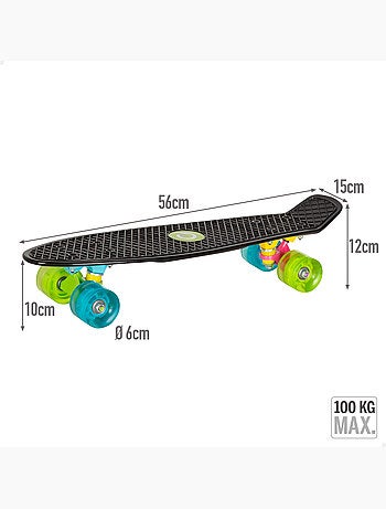 Skate 4 rodas com luzes evo