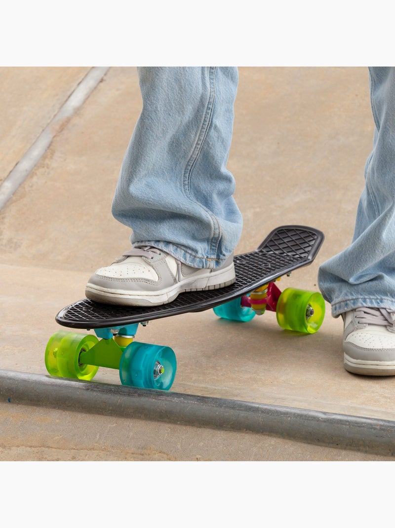 Skate 4 rodas com luzes evo Preto - Kiabi