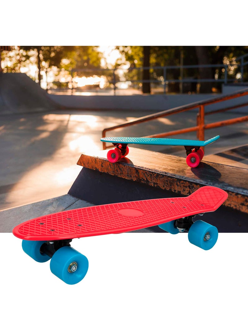 Skate com rodas de pvc 55 cm - vermelho N/D - Kiabi