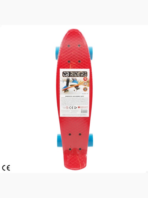 Skate com rodas de pvc 55 cm - vermelho - Kiabi