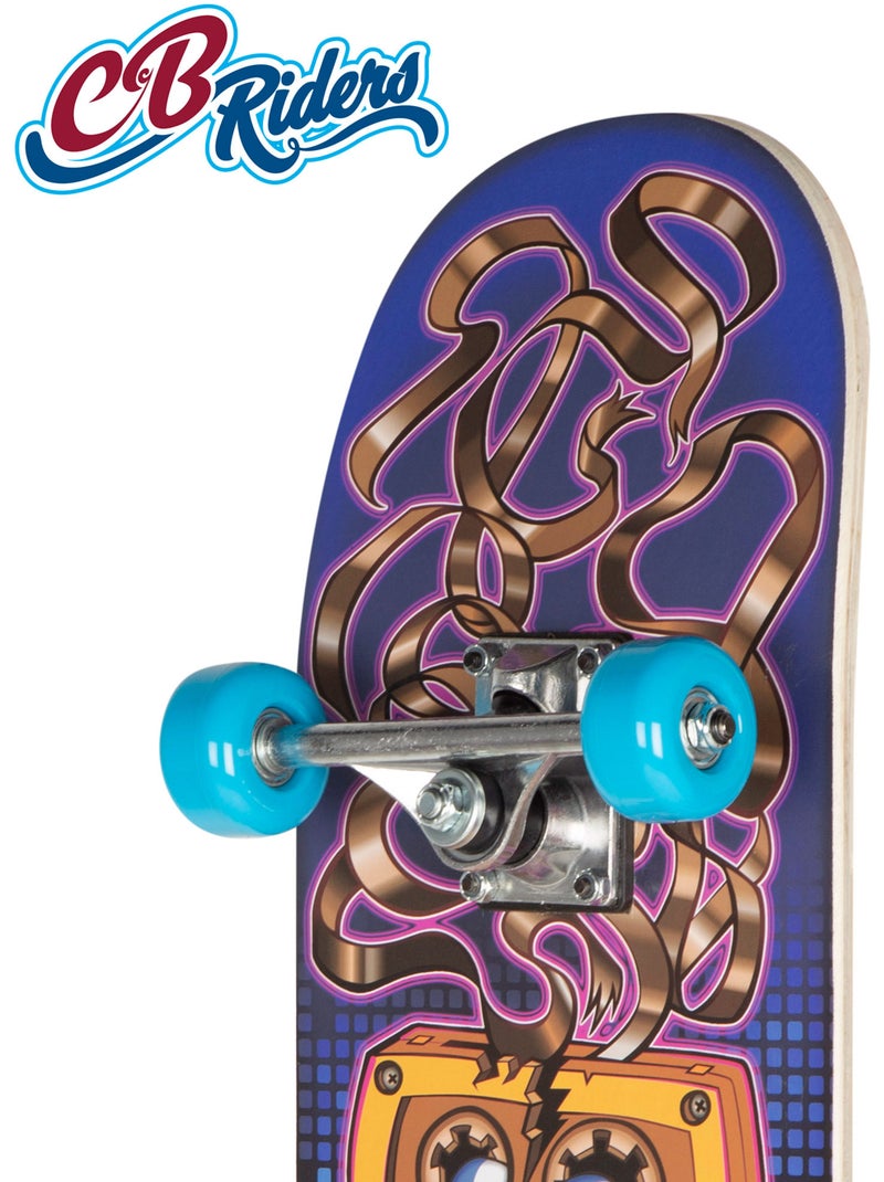 Skate de madeira retro 80's hits com eixo de alumínio 79x20 cm cb riders N/D - Kiabi