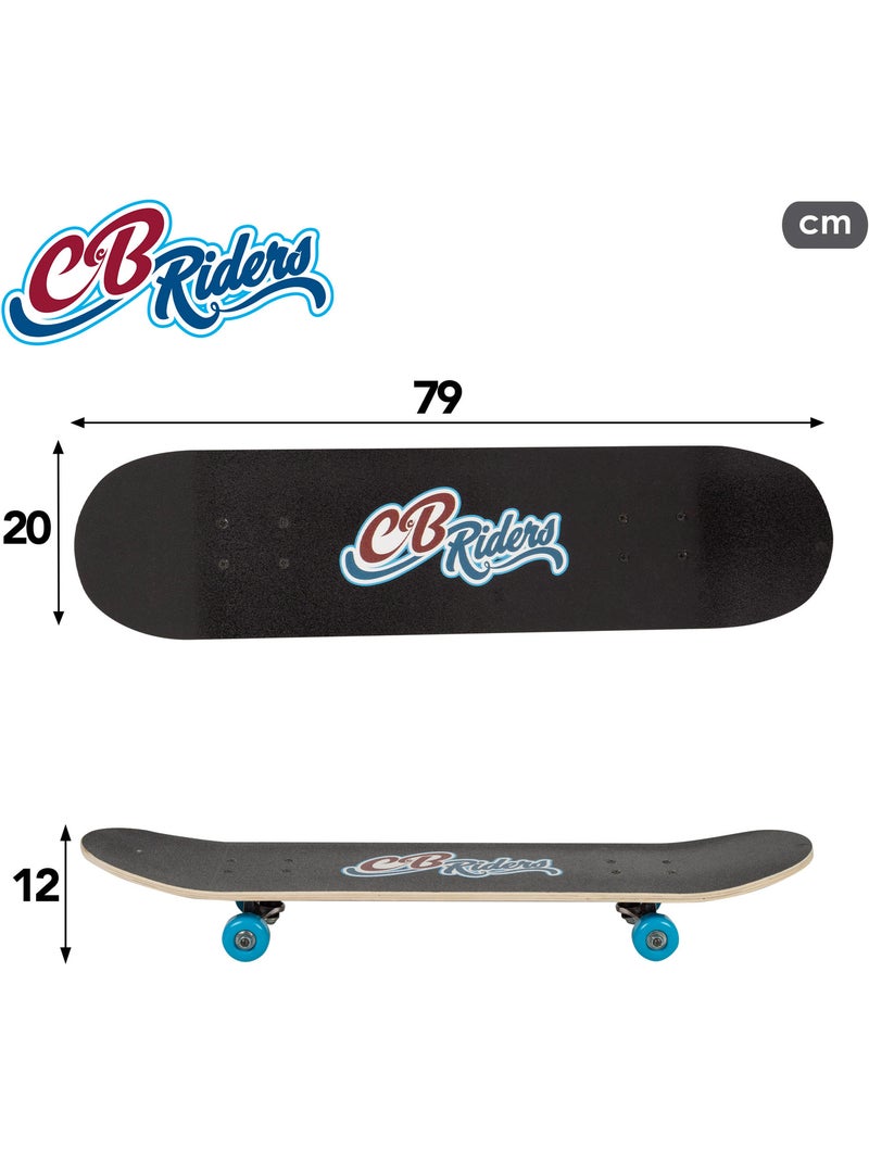Skate de madeira retro 80's hits com eixo de alumínio 79x20 cm cb riders N/D - Kiabi