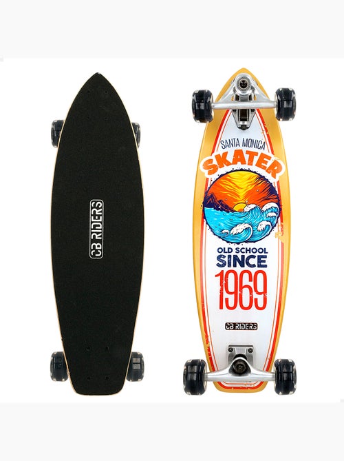 Skate infantil 4 rodas preto 74 cm cb riders - Kiabi