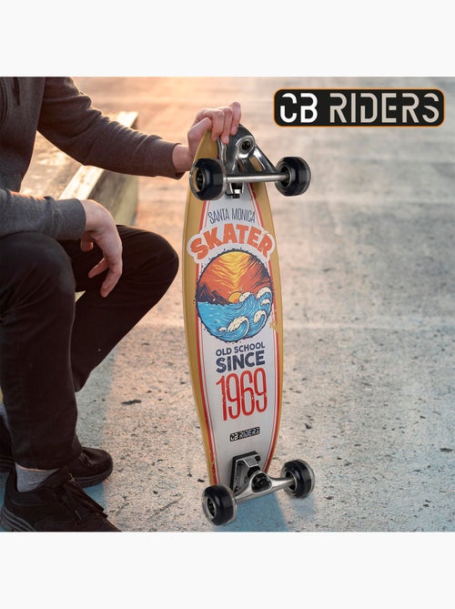 Skate infantil 4 rodas preto 74 cm cb riders - Kiabi