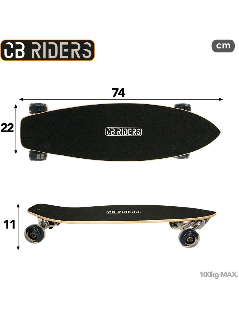 Skate infantil 4 rodas preto 74 cm cb riders N/D - Kiabi
