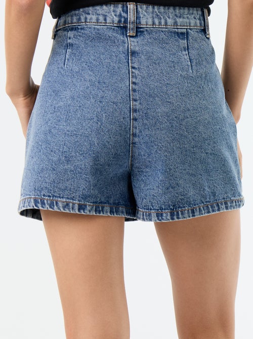 Skort de ganga de cintura alta - Kiabi Skort de ganga de cintura alta - Kiabi
