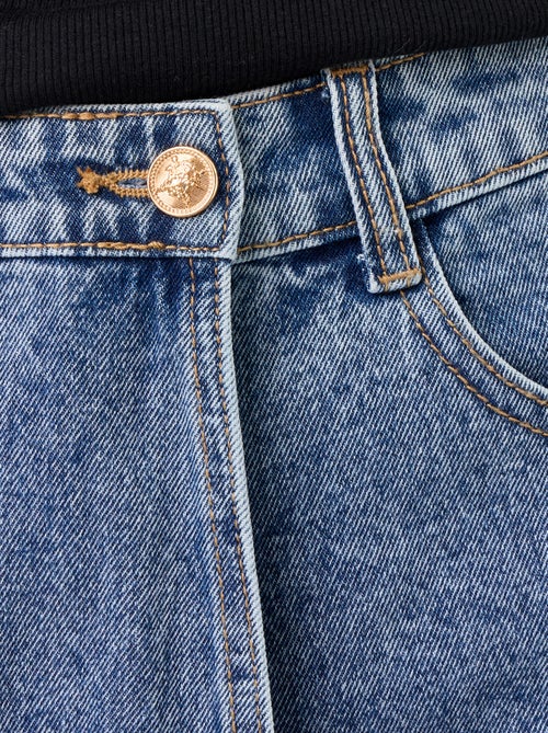 Skort de ganga de cintura alta - Kiabi Skort de ganga de cintura alta - Kiabi