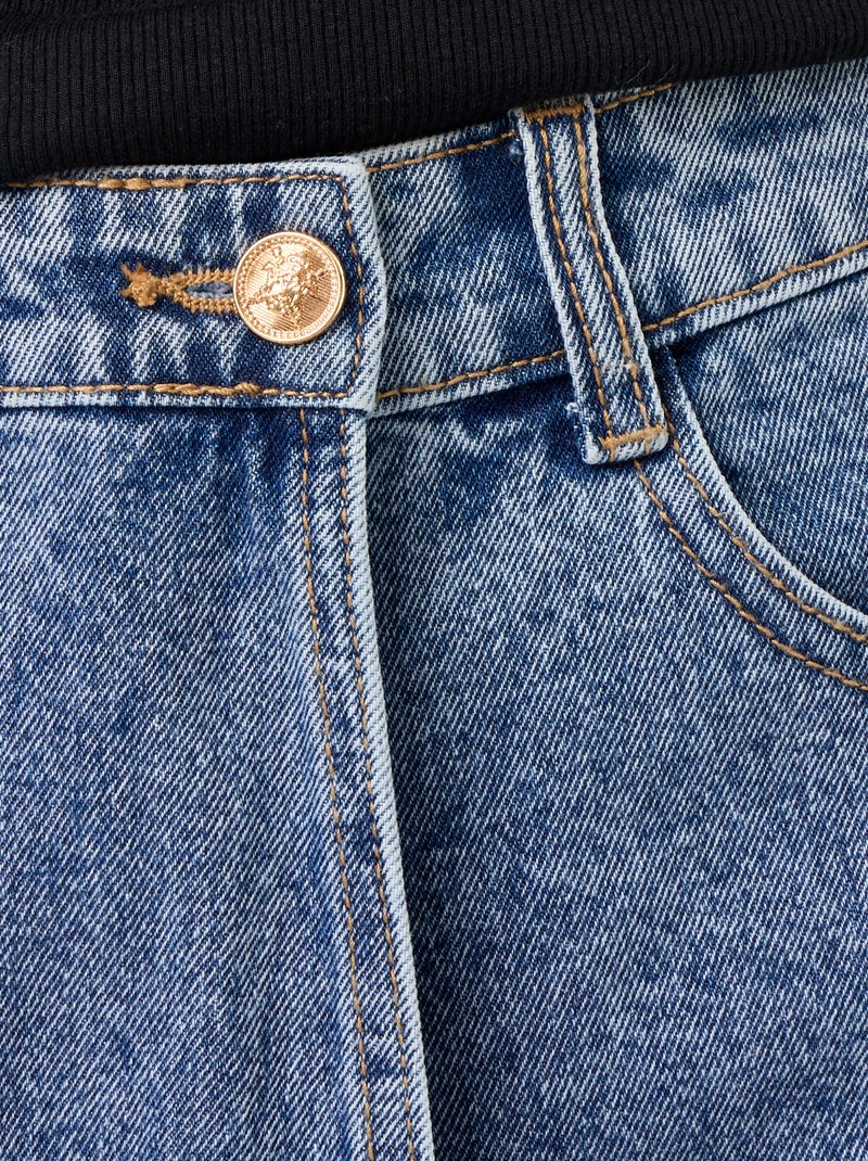 Skort de ganga de cintura alta Azul - Kiabi