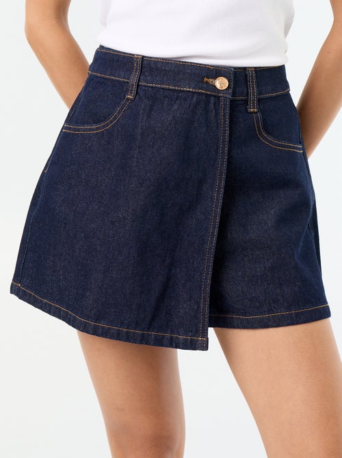 Skort de ganga de cintura alta - Kiabi Skort de ganga de cintura alta - Kiabi