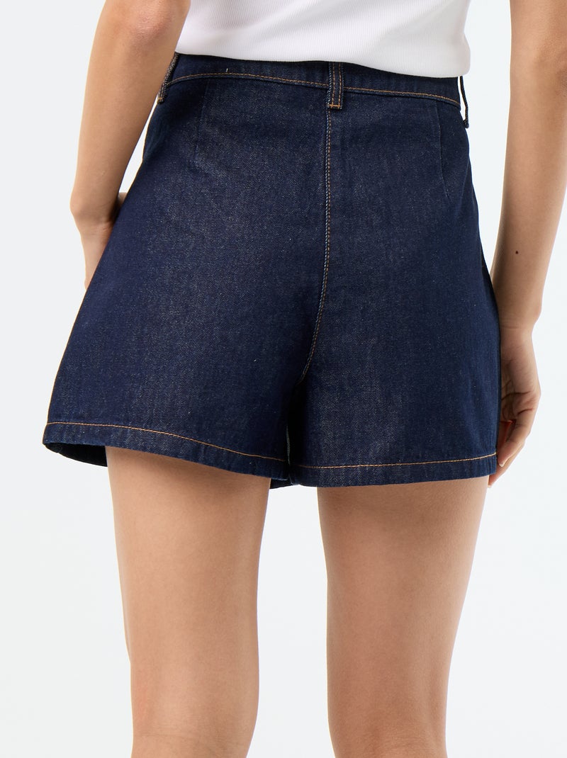 Skort de ganga de cintura alta Azul - Kiabi