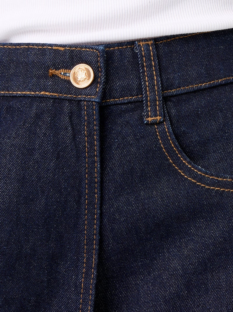 Skort de ganga de cintura alta Azul - Kiabi