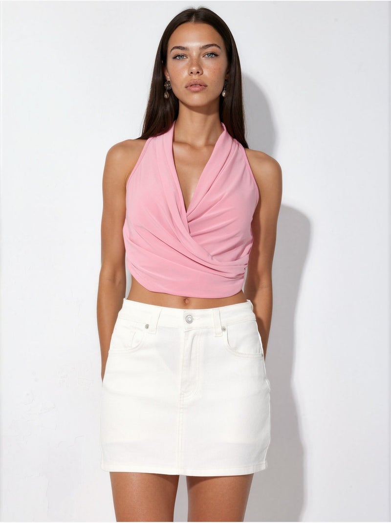 Skort em ganga hiccup Branco - Kiabi
