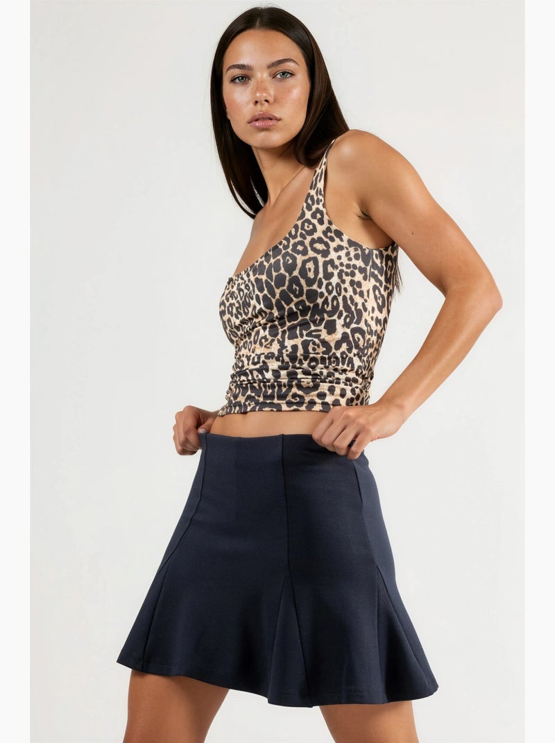 Skort mini plissado busem Azul-marinho - Kiabi