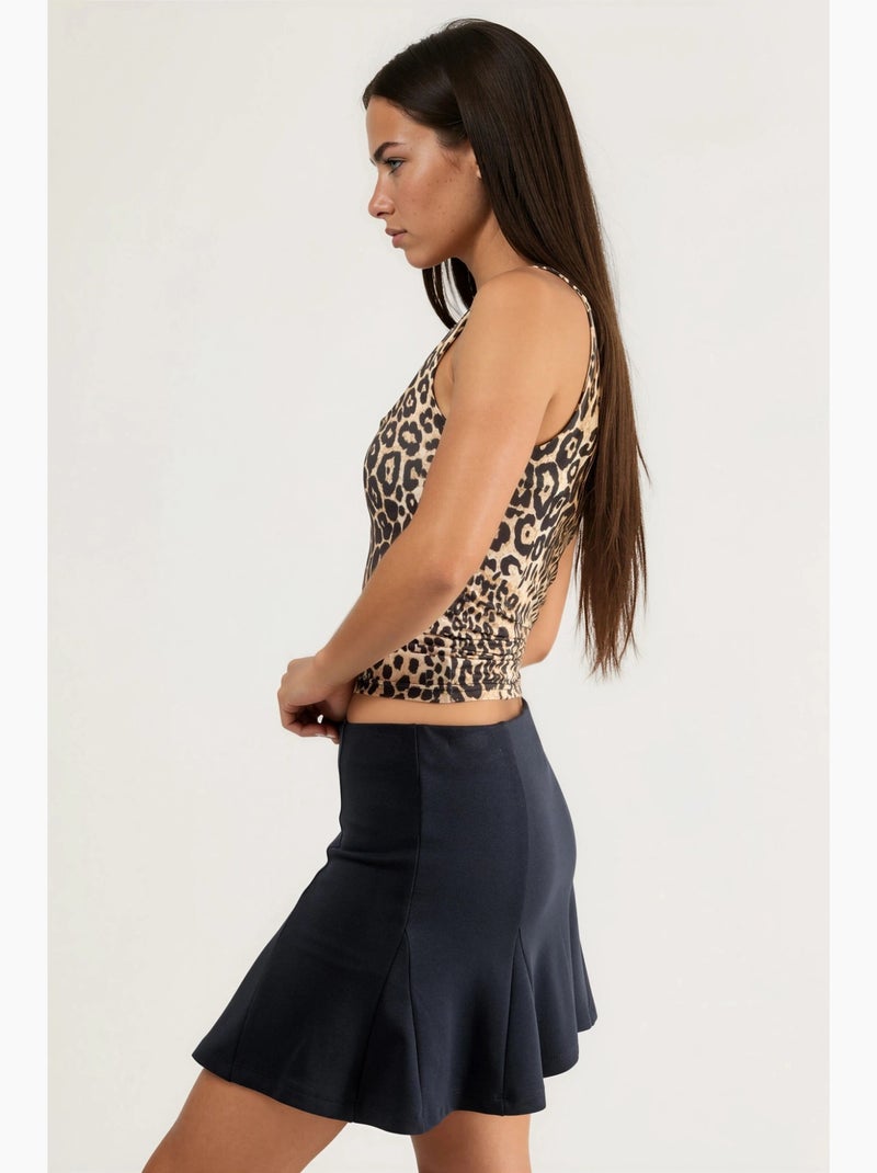 Skort mini plissado busem Azul-marinho - Kiabi