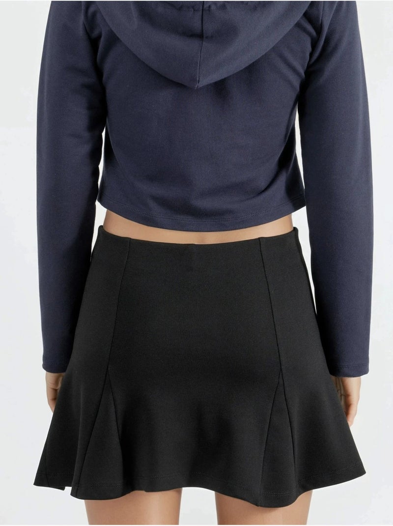 Skort mini plissado busem Preto - Kiabi