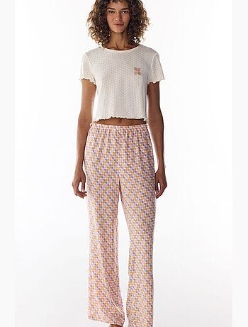 Sleep mode calça de pijama com estampa retrô penti