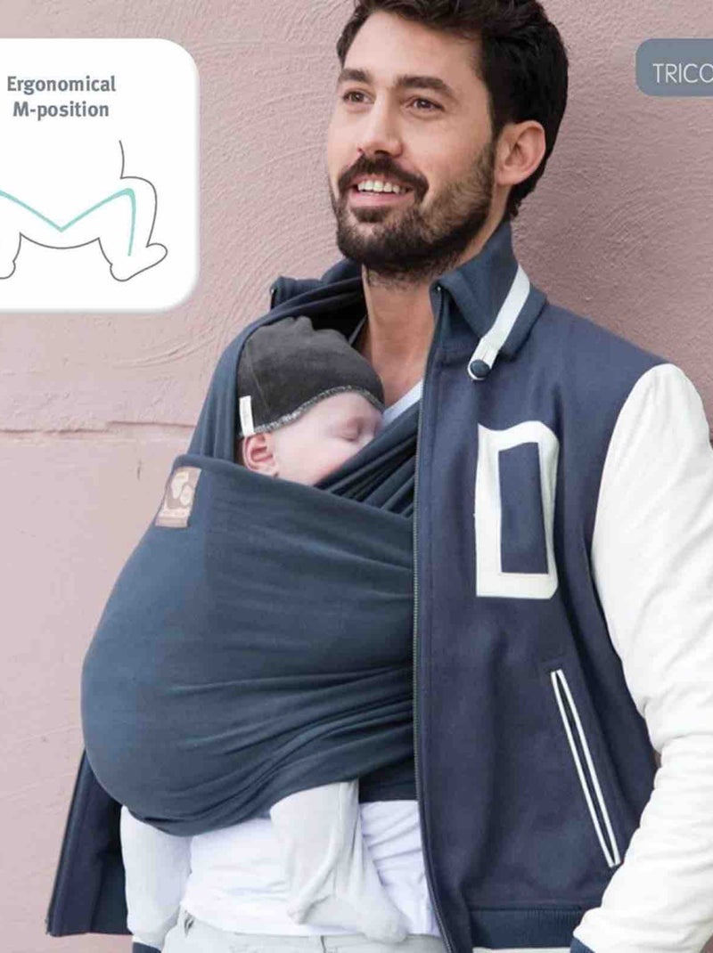Sling porta-bebé em algodão biológico | babylonia Cinza taupe - Kiabi