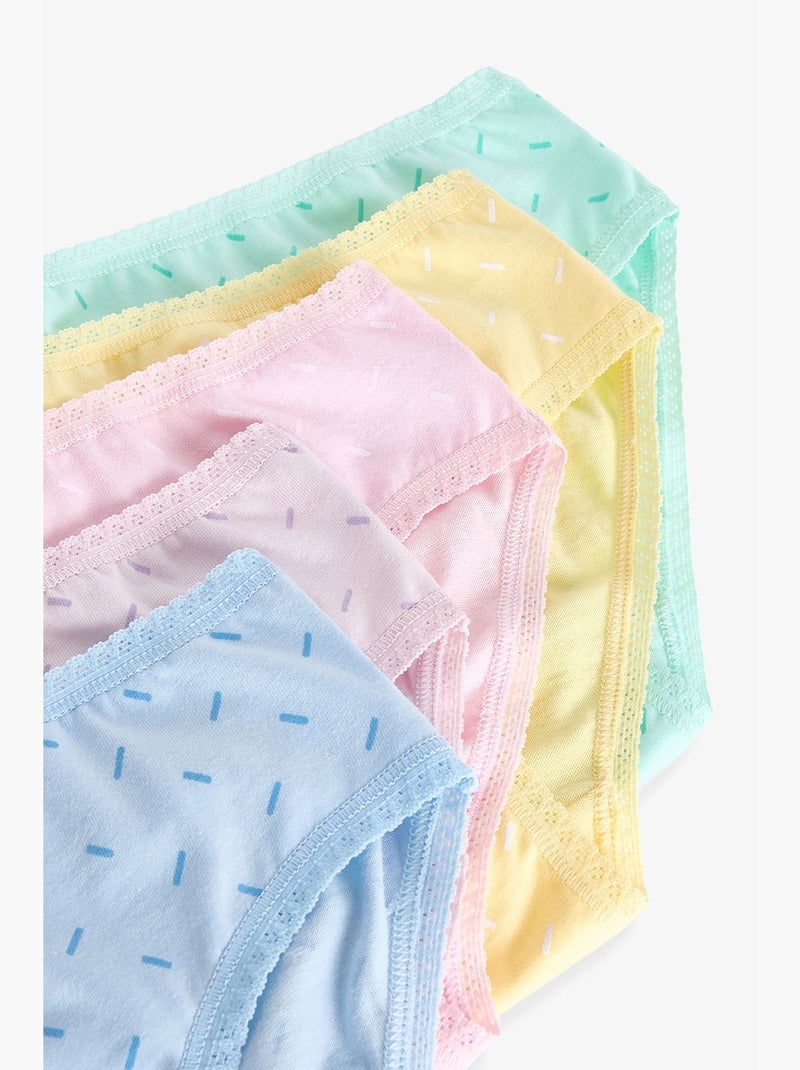 Slip macaron com estampado geométrico penti Multicolorido - Kiabi