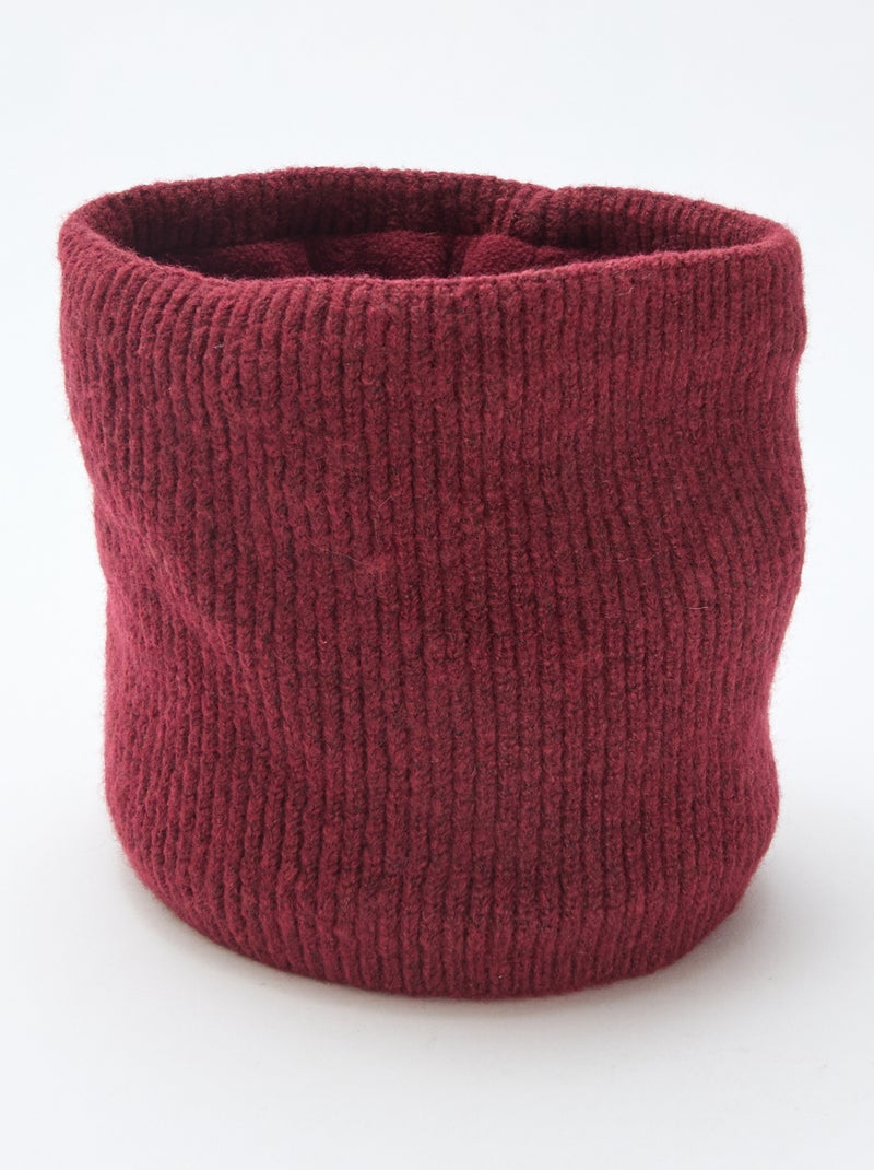 Snood em malha lisa Vermelho - Kiabi