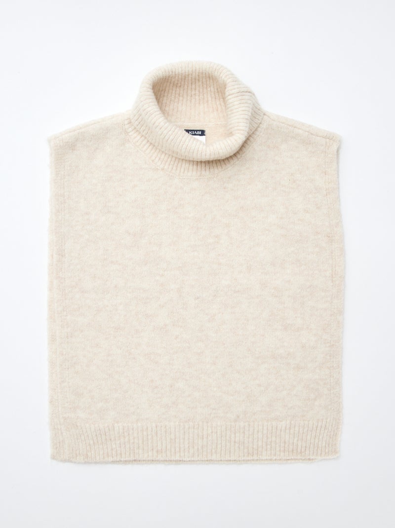 Snood plastron liso Bege - Kiabi