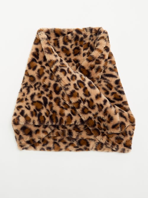 Snood quente com estampado leopardo - Kiabi