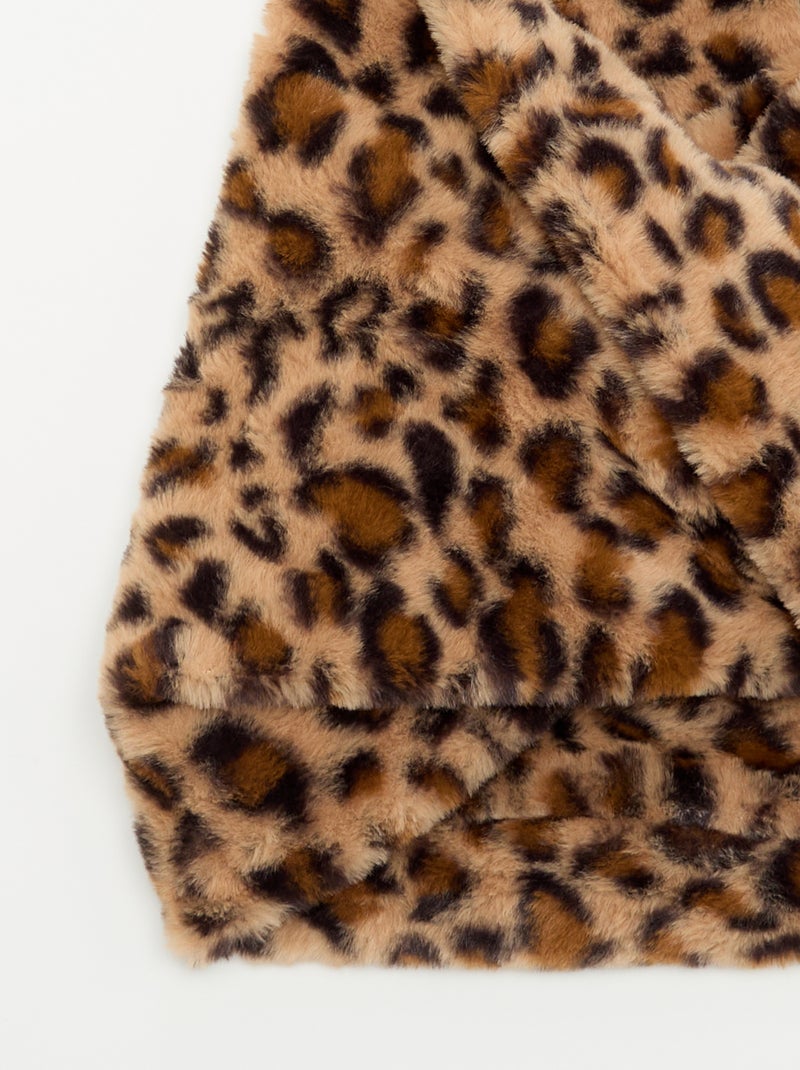 Snood quente com estampado leopardo Castanho - Kiabi