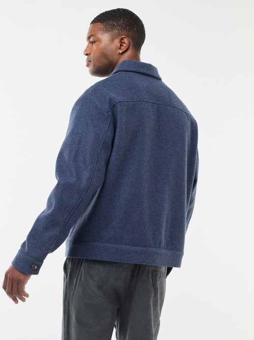 Sobrecamisa com 2 bolsos com aba abotoados no peito - Kiabi