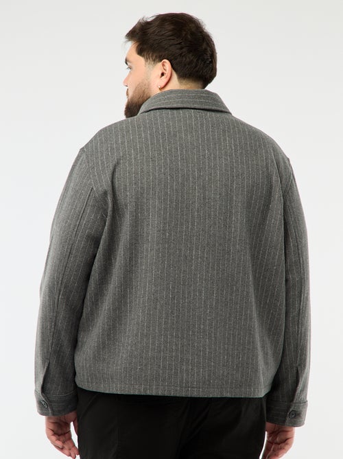 Sobrecamisa com abertura de botões e bolsos com aba - Kiabi