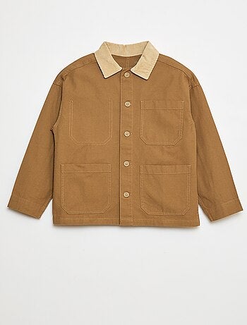 Sobrecamisa com gola canelada