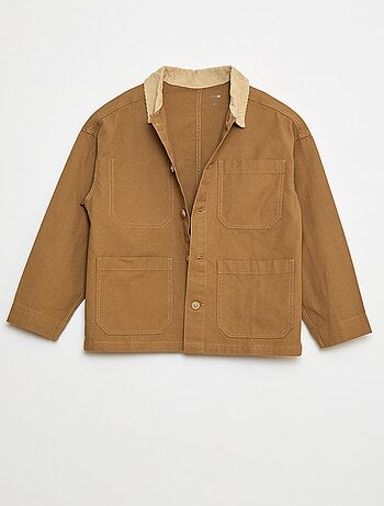 Sobrecamisa com gola canelada