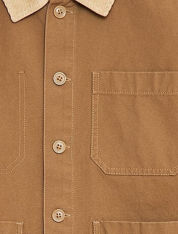 Sobrecamisa com gola canelada