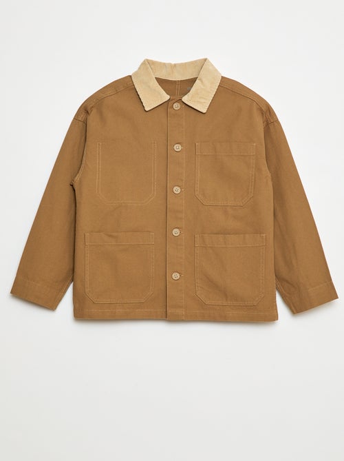 Sobrecamisa com gola canelada - Kiabi