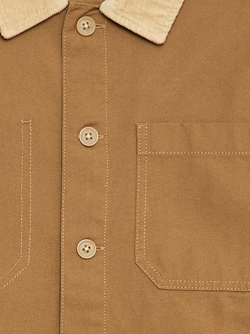 Sobrecamisa com gola canelada - Kiabi