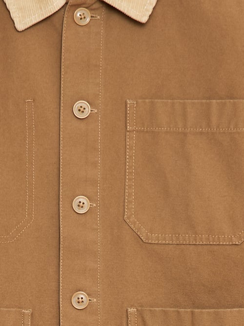 Sobrecamisa com gola canelada - Kiabi