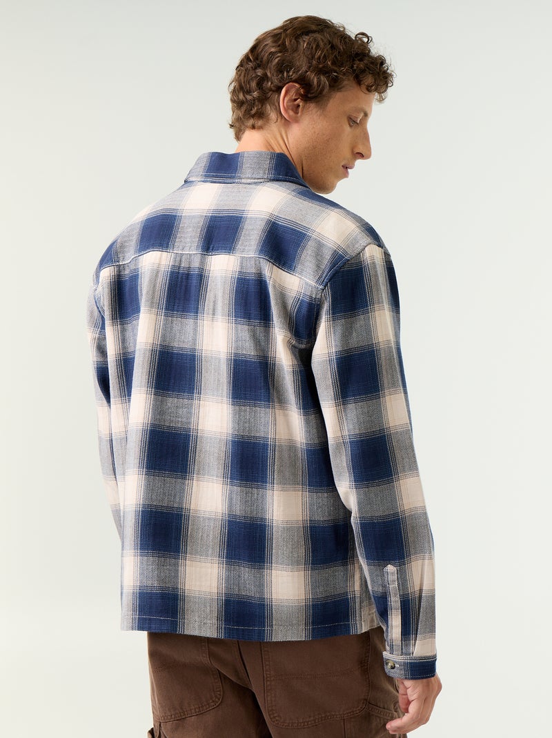 Sobrecamisa com padrão Azul - Kiabi