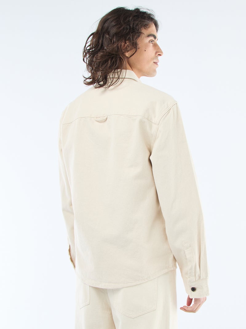 Sobrecamisa de algodão Branco - Kiabi